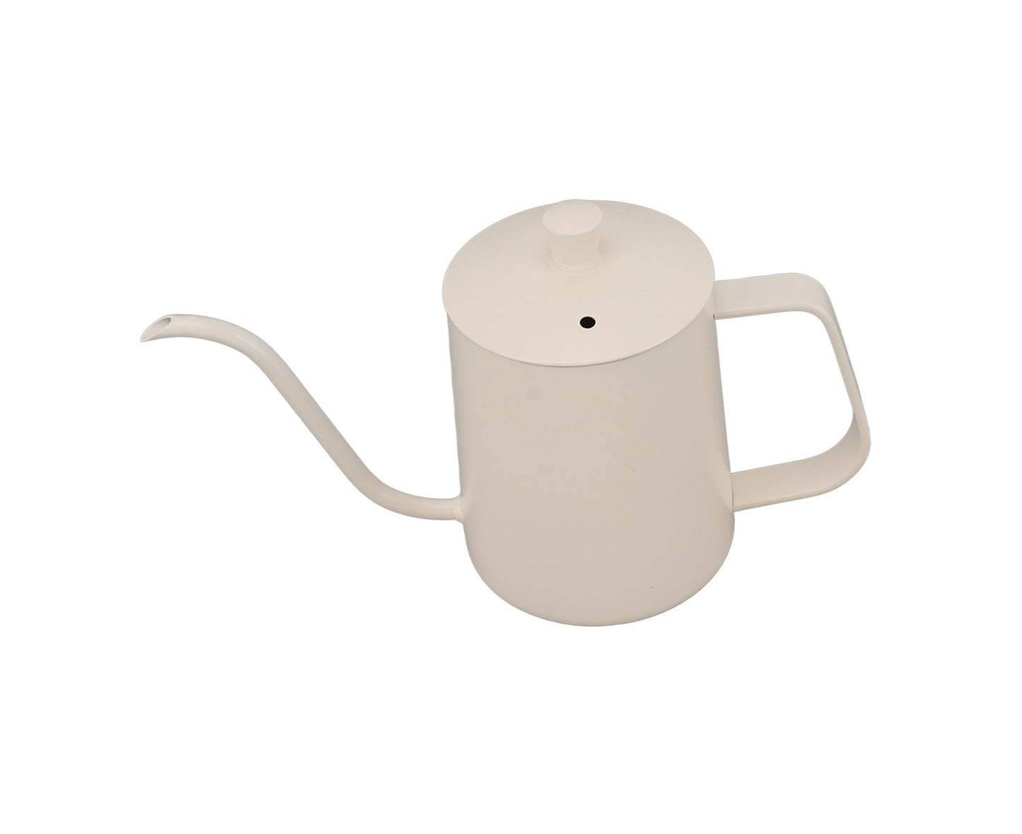 Small Pour Over Coffee Kettle, Stainless Steel, Precisely Controlled Gooseneck Spout, White, 600ml