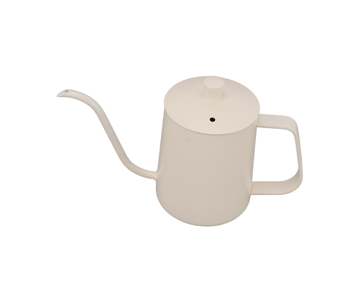 Small Pour Over Coffee Kettle, Stainless Steel, Precisely Controlled Gooseneck Spout, White, 600ml