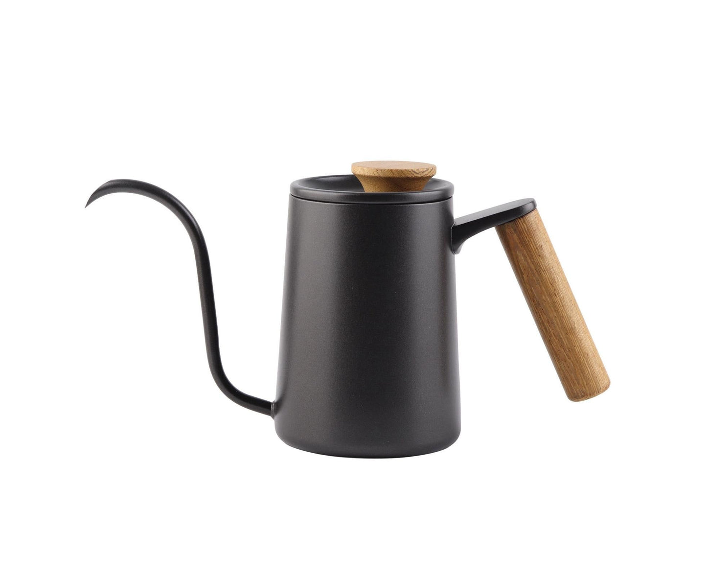 600ml Stainless Steel Drip Coffee Pot, Long Gooseneck Spout Kettle, Black