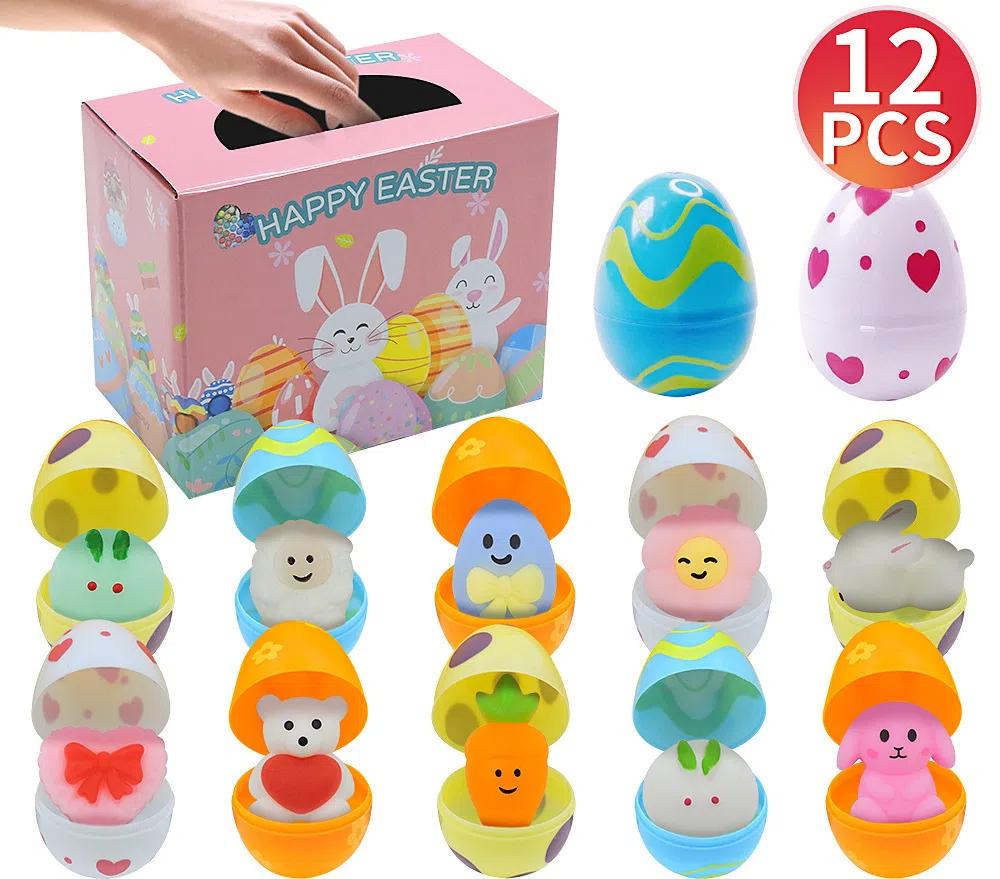 12pcs Prefilled Easter Eggs, Toy Filled Easter Eggs, Easter Toy Holiday Basket Stuffers