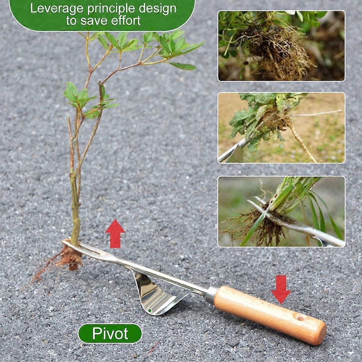 Manual Weeding Tool, 2 Pieces Handheld Weeder Dandelion Removal Tool, Garden Weed Puller with Non-Slip Handle