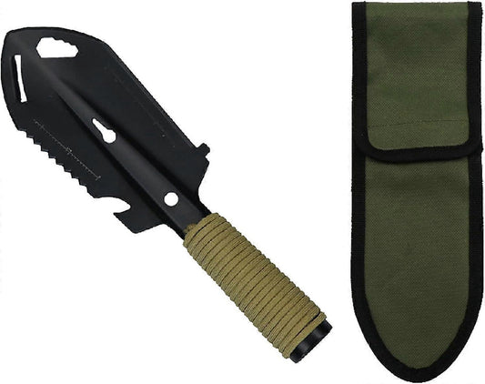 Mini Metal Garden Shovel, Stainless Steel Garden Tool for Garden Shovel, Multi-Tool Garden Shovel for Camping Gadgets, (Black)
