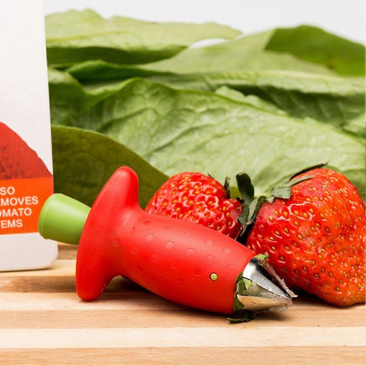 Multi-Claw Strawberry Corer Stainless Steel Plastic Fruit Berry Tomato Vegetable Top Stem Corer Kitchen Aid Corer, 2 Pack