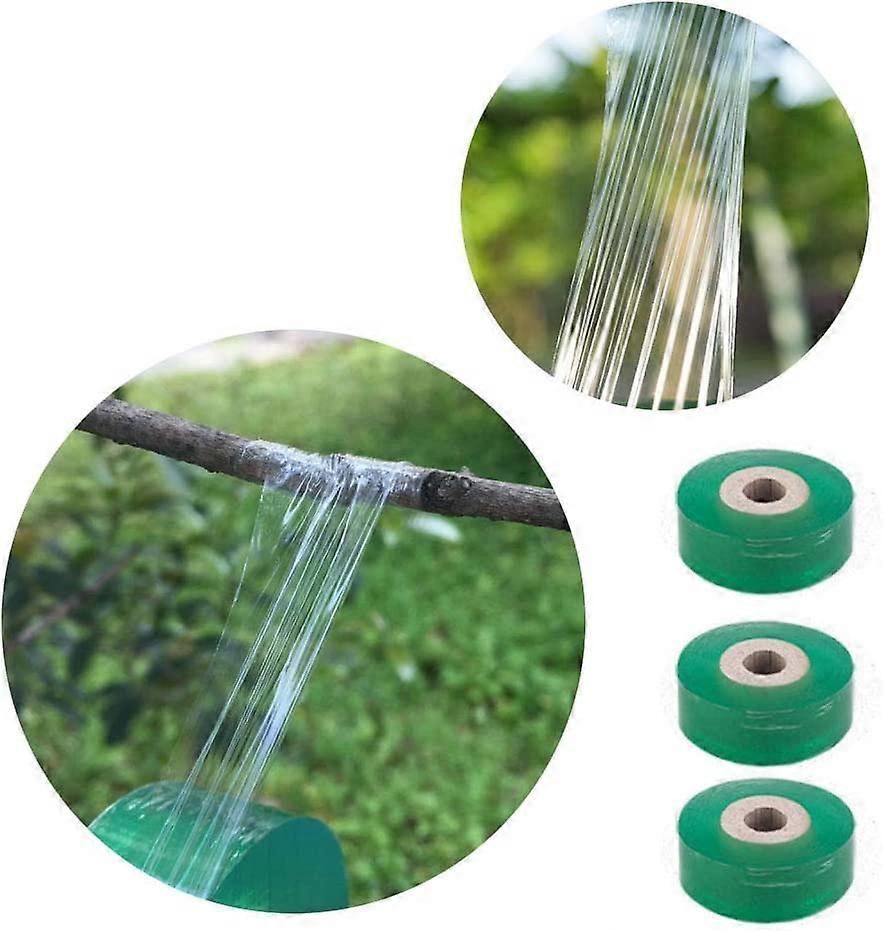 Graft Tape 3 Rolls Grafting Stretch Tape Stretch Film Tape Strip Self Adhesive Tape Grafting Gardening Film 100m x 2cm