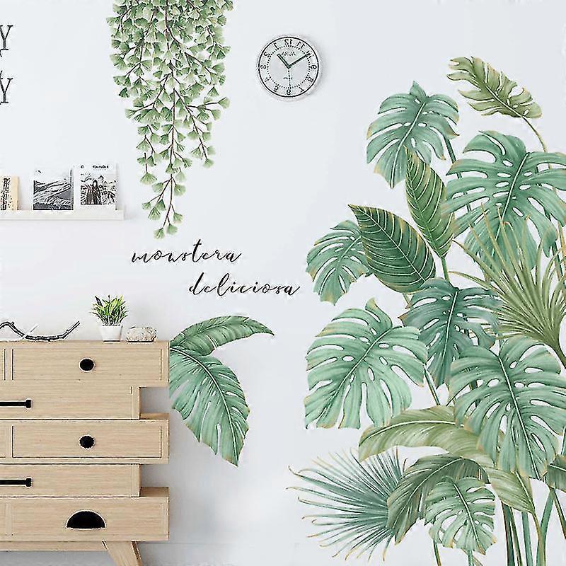 Plant Wall Sticker Back Bamboo Garden Wallpaper Small Fresh Door Decoration Sticker Wall Stickers