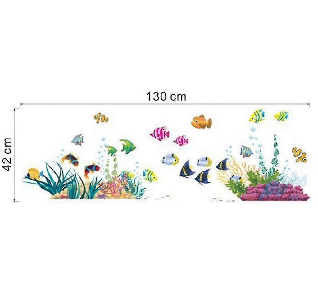 Colorful Wall Stickers I Murals: 130 X 42cm I Wall Tattoo Bathroom Tile Sticker