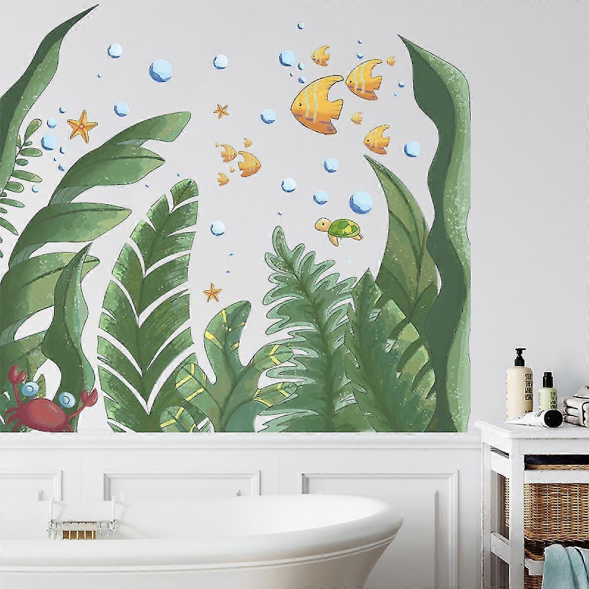 Under The Sea Seaweed Wall Decals Tropical Fish Wall Stickers babies Bedroom Bathroom Wall Decor