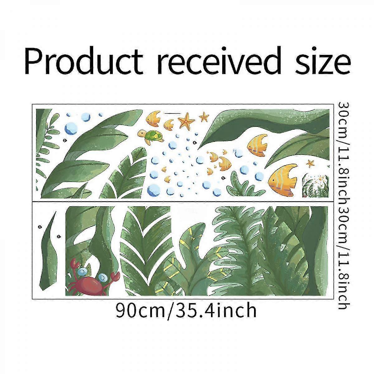 Under The Sea Seaweed Wall Decals Tropical Fish Wall Stickers babies Bedroom Bathroom Wall Decor