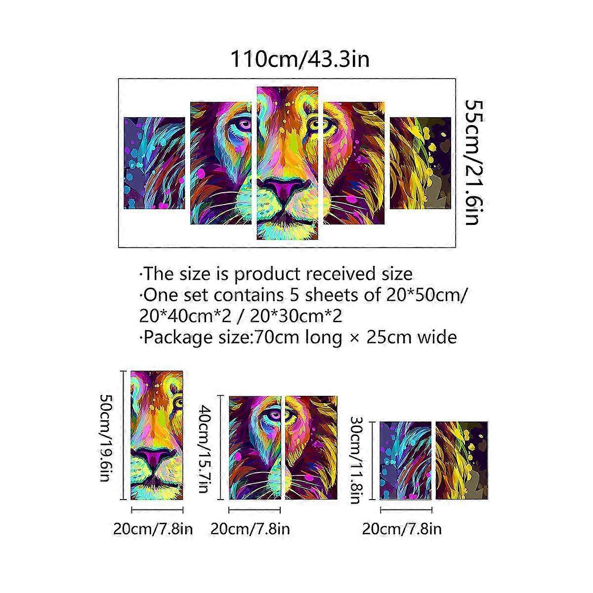 Five Consecutive Abstract Wall Stickers For Living Room Bedroom Background Wall Home Decoration Self-adhesive