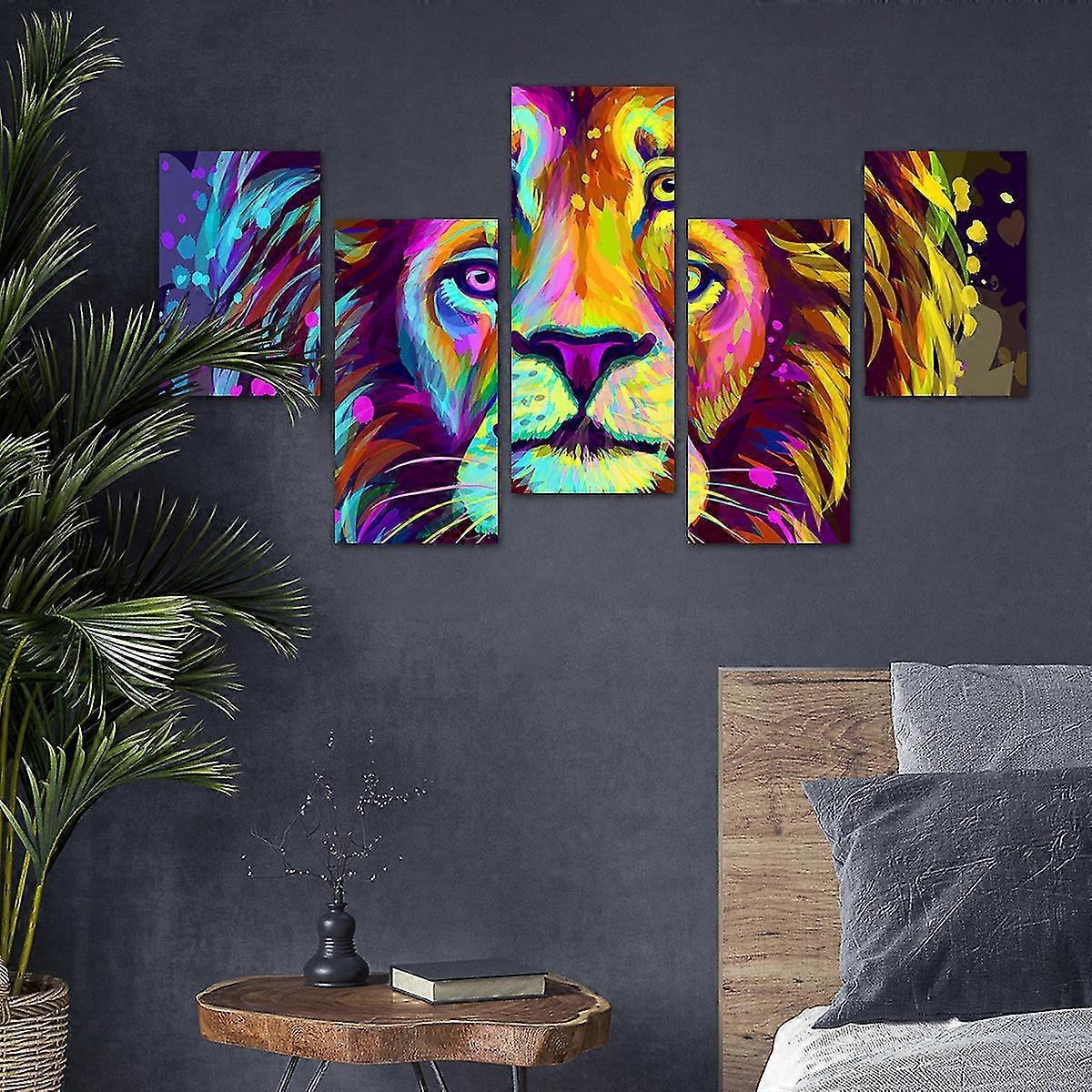 Five Consecutive Abstract Wall Stickers For Living Room Bedroom Background Wall Home Decoration Self-adhesive