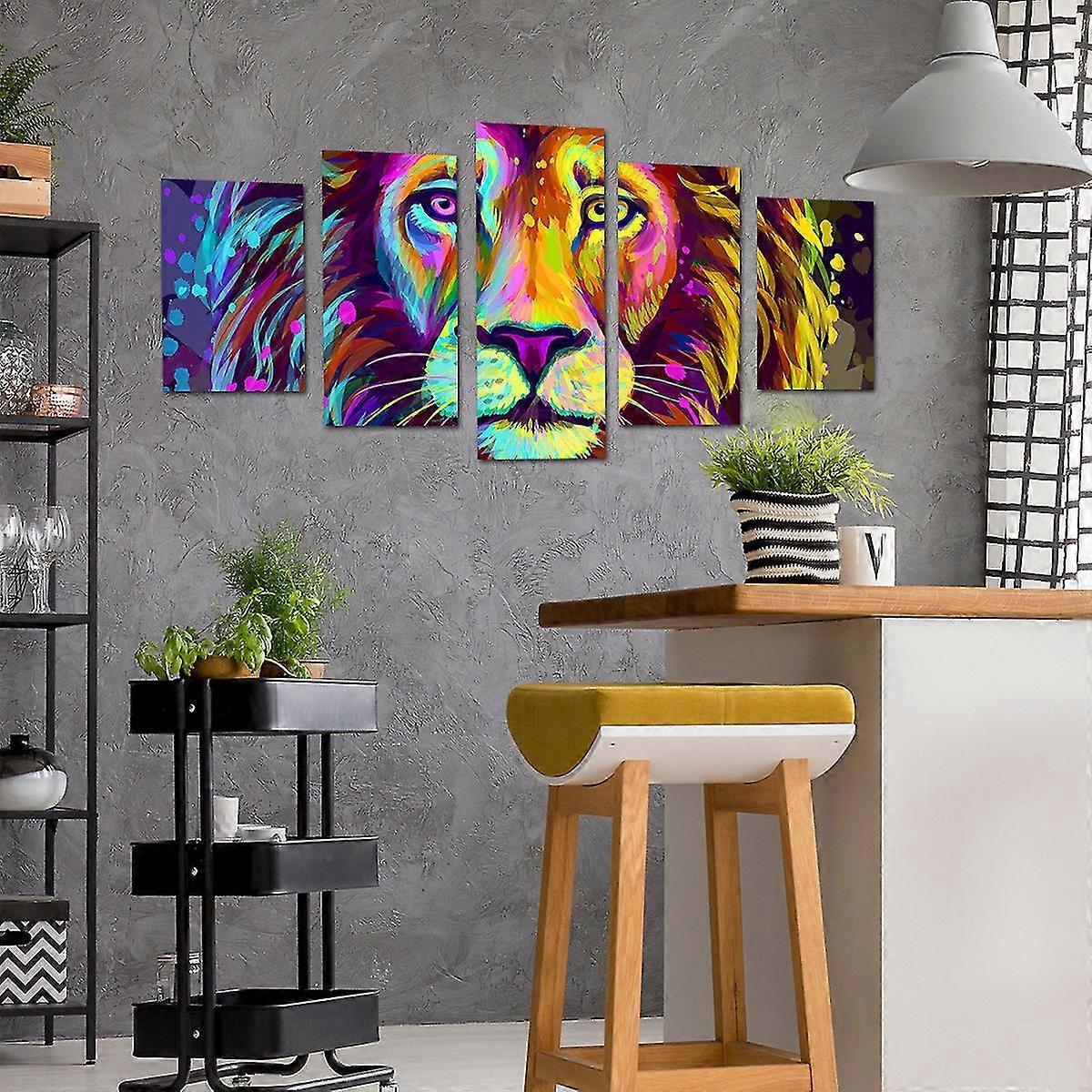 Five Consecutive Abstract Wall Stickers For Living Room Bedroom Background Wall Home Decoration Self-adhesive
