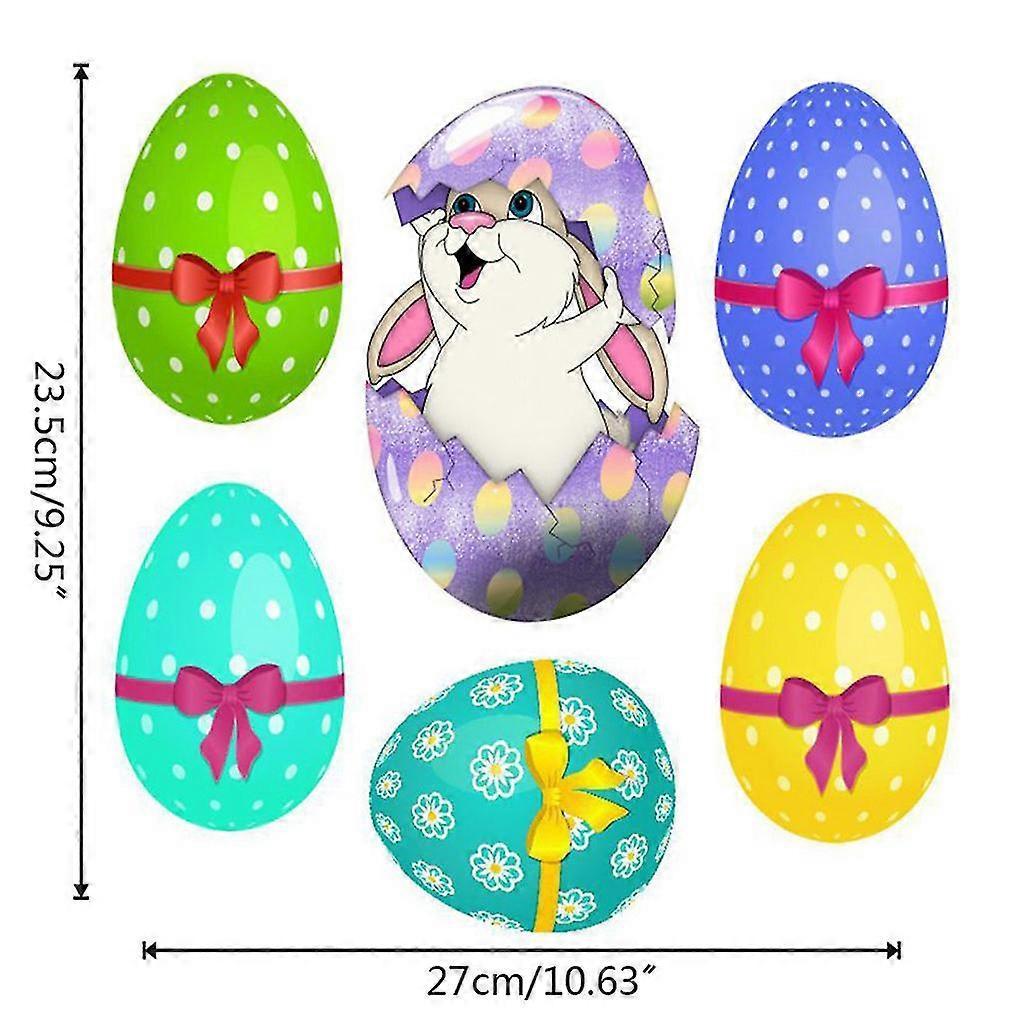 Easter Window Sticker Rabbit Bunny Eggs Wall Stickers Window Decal Diy Wallpaper
