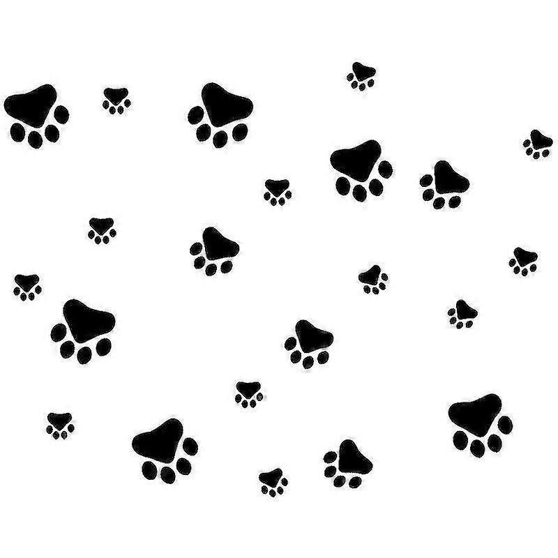 Dog Puppy Removable Vinyl Wall Sticker Dog Paw Prints Decoration
