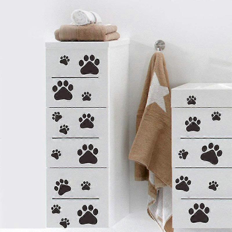 Dog Puppy Removable Vinyl Wall Sticker Dog Paw Prints Decoration