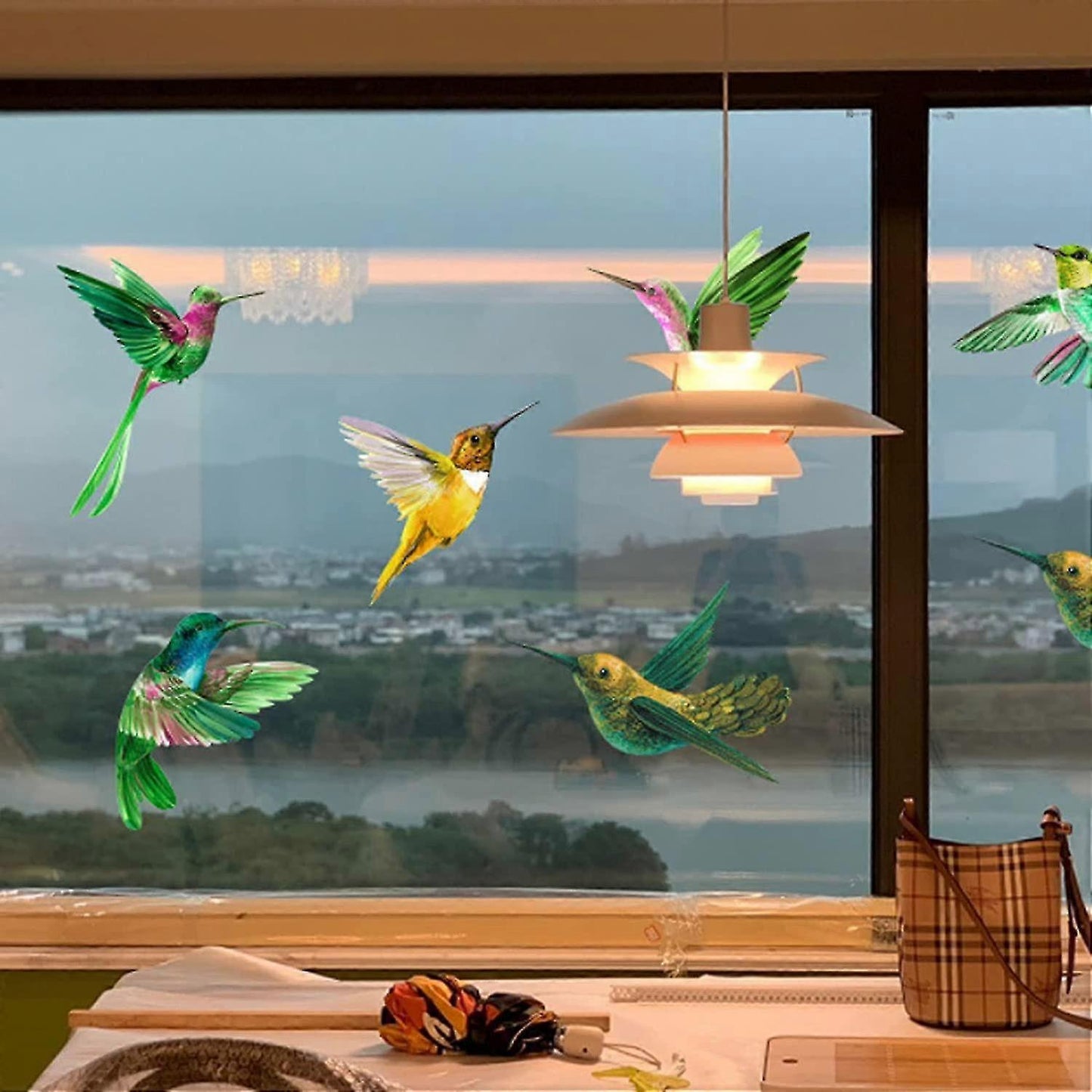 Anti-collision Window Stickers Porch Bird Protection Sticker Garden Birds Window Stickers Hummingbird Bird Wall Stickers For Window, Living Room, Office