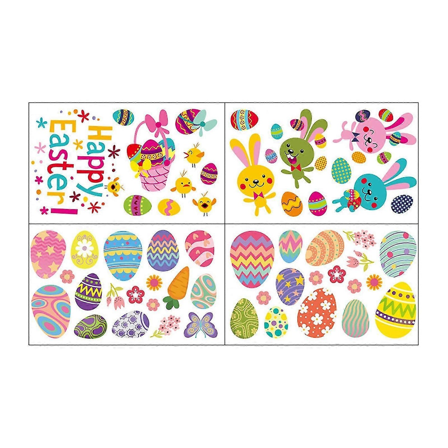 Holiday Ornaments Easter Day Stickers Window Glass Stickers Fridge Stickers