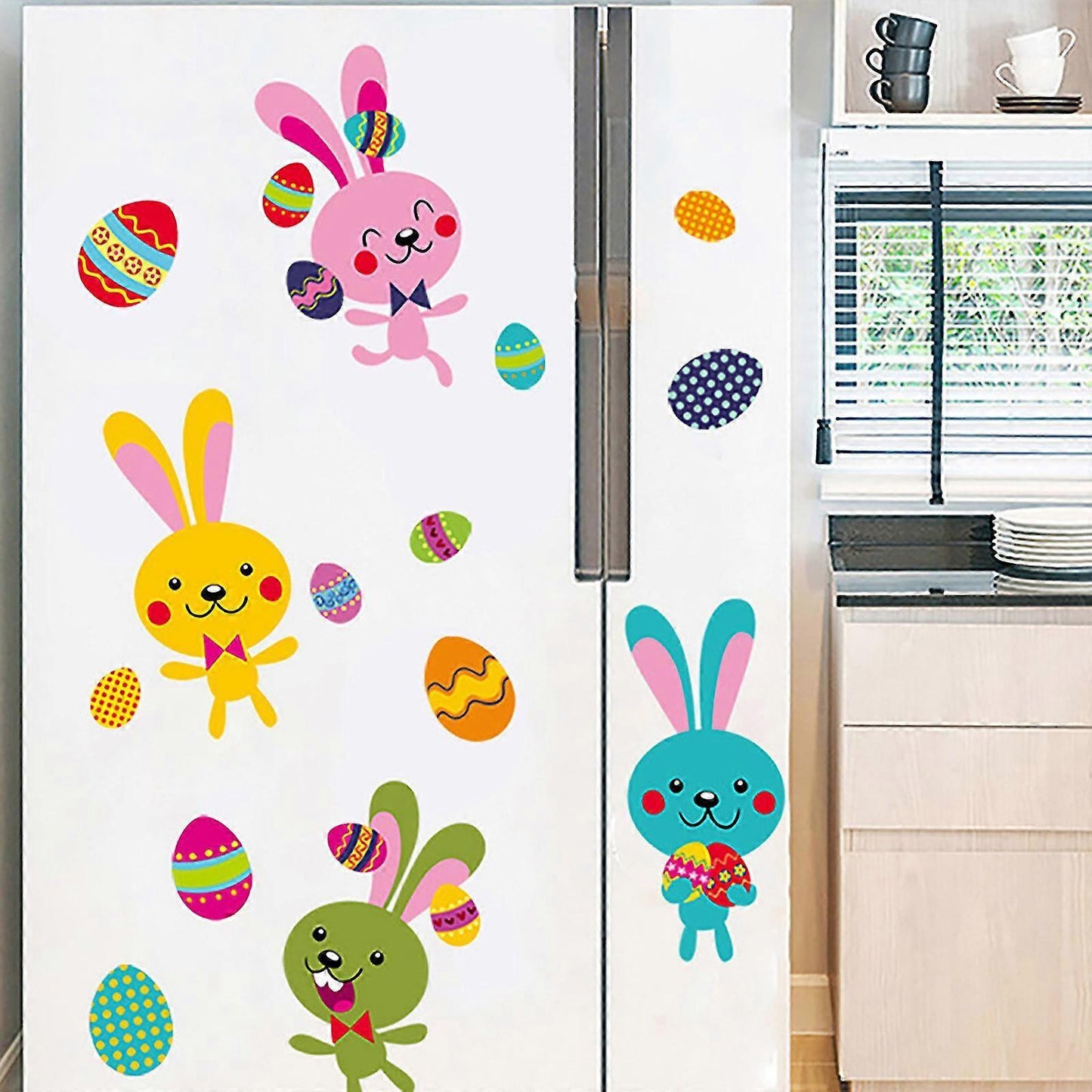 Holiday Ornaments Easter Day Stickers Window Glass Stickers Fridge Stickers