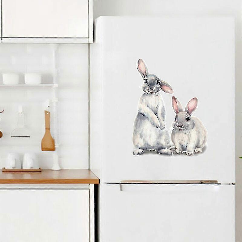 30*40cm Typography Wall Sticker Two Cute Rabbits babies Room