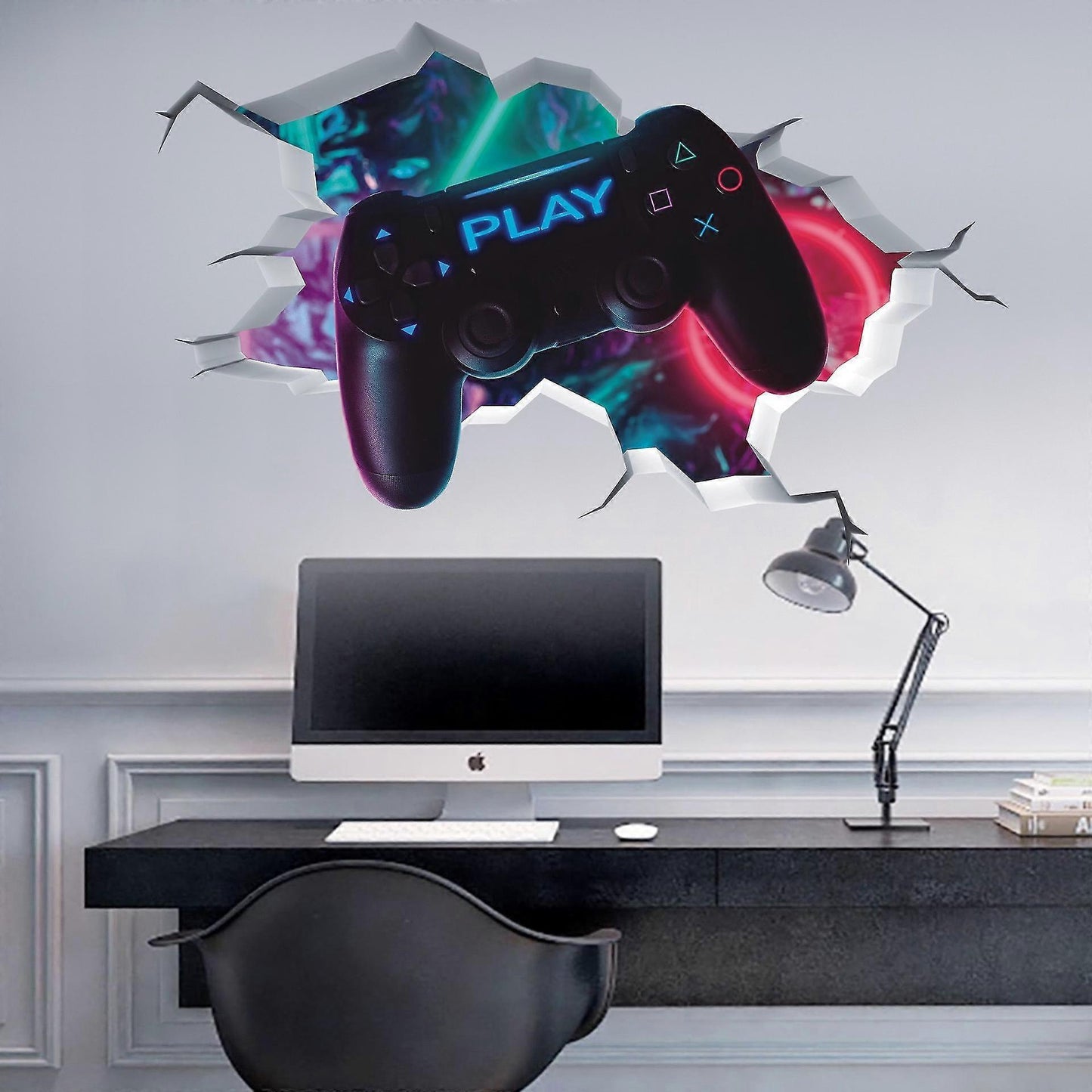 3d Gamer Wall Stickers32*50cm,gamer Wall Poster Decoration,boy Bedroom Wall Sticker,modern Living Room Decoration