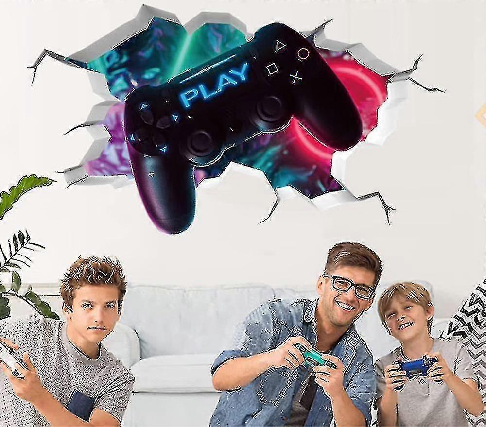 3d Gamer Wall Stickers32*50cm,gamer Wall Poster Decoration,boy Bedroom Wall Sticker,modern Living Room Decoration