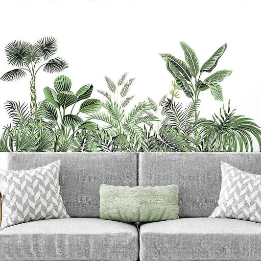 Palm Leaf Wall Stickers For Living Room, Plant Sticker Wall Decor, Peel And Stick Wall Stickers