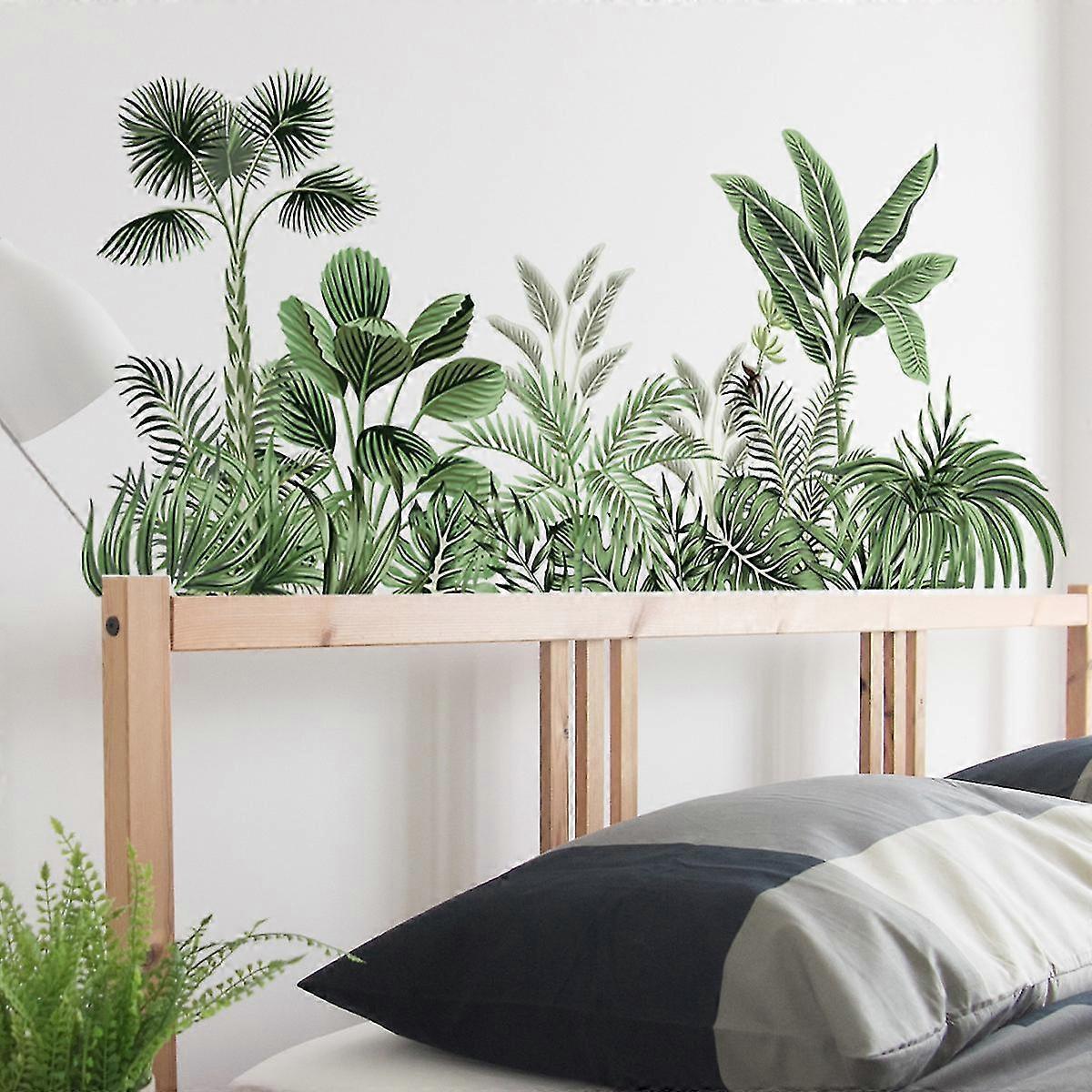 Palm Leaf Wall Stickers For Living Room, Plant Sticker Wall Decor, Peel And Stick Wall Stickers