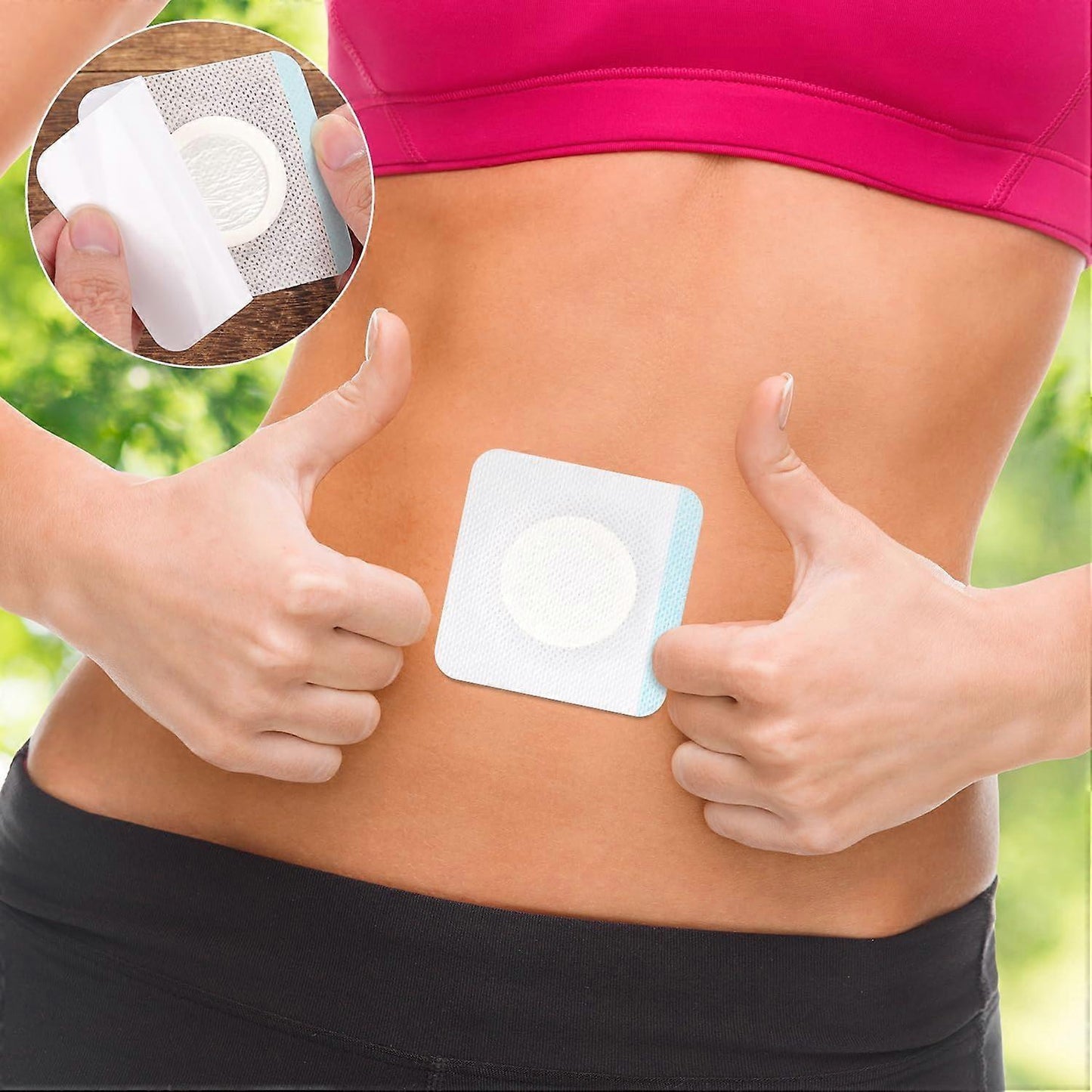 30pcs Castor Oil Belly Button Pack Wrap, Self-Adhesive Disposable Castor Oil