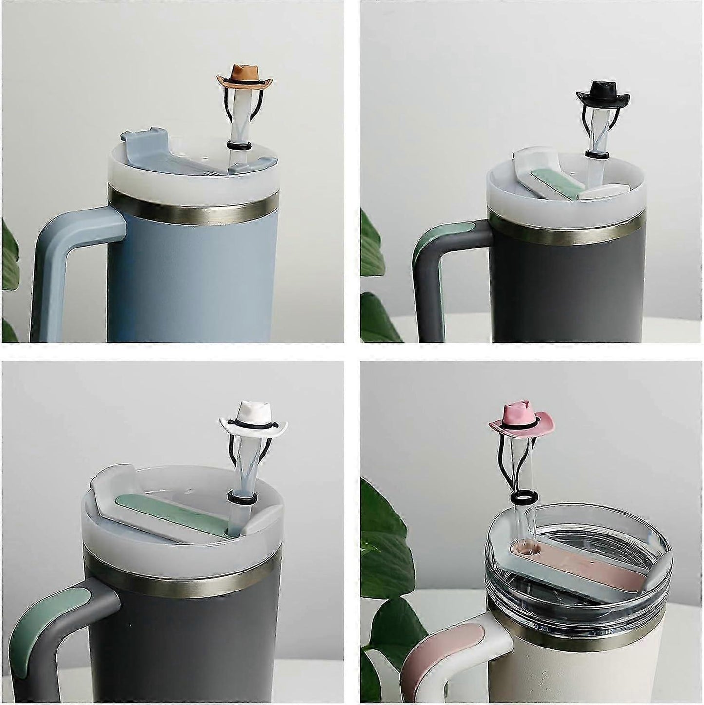 4 Pcs Straw Covers for Stanley Cup 20-40 oz, 0.4 inches Silicone Straw Cover Caps, Stanley Cups Accessories, Dust-proof and leak-proof,Simple Modern,R