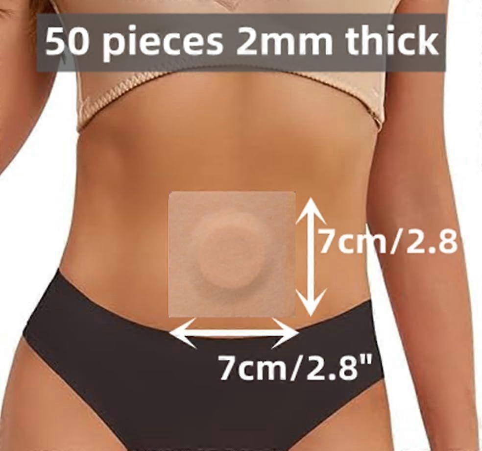 50pcs Disposable Castor Oil Pack Wrap Belly Button(Oil Not Included)