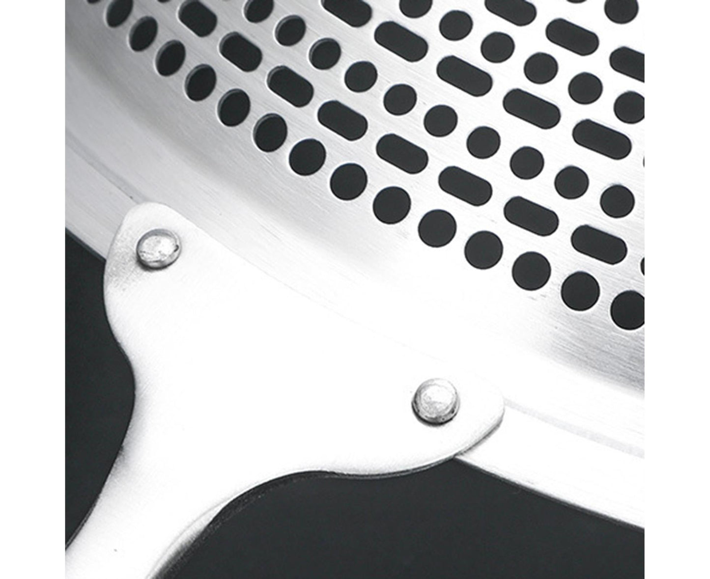 Colander Spoon Anti-scald Handle 304 Stainless Steel Strainer Scoop-L