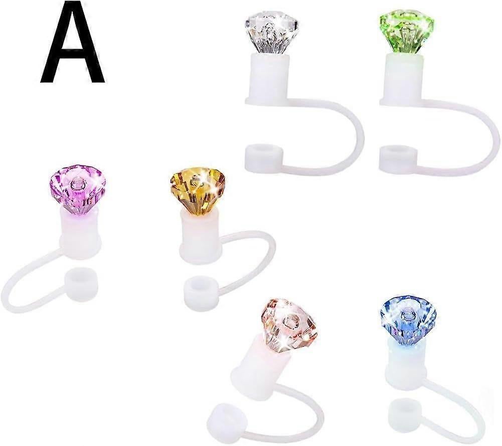 Diamond Straw Toppers for Stanley Cup, Silicone Straw Covers for Stanley Cup Random Color