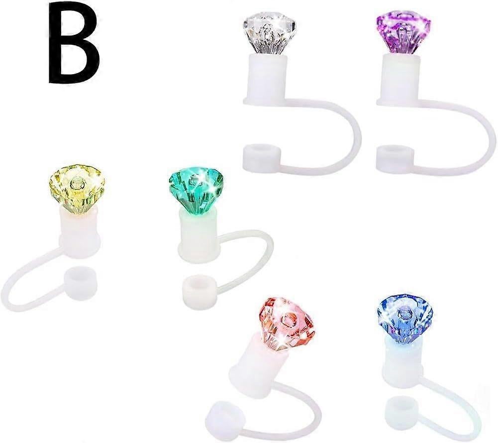 Diamond Straw Toppers for Stanley Cup, Silicone Straw Covers for Stanley Cup Random Color
