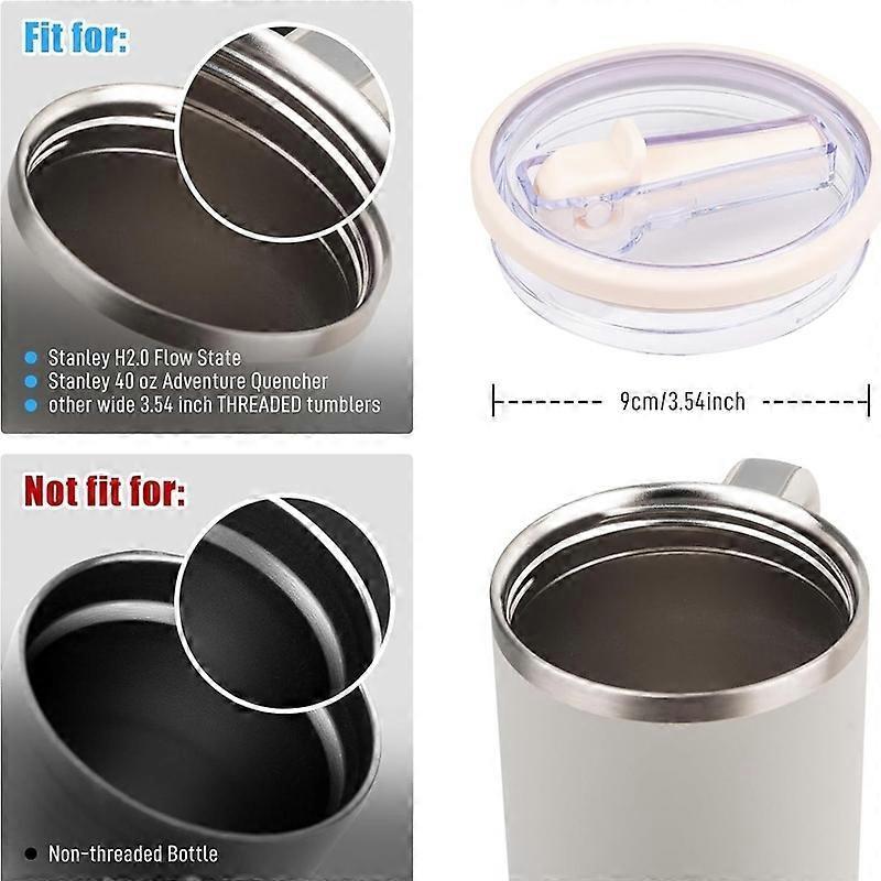 For Stanley 40oz Cup Straw Lid 4pcs /Set White