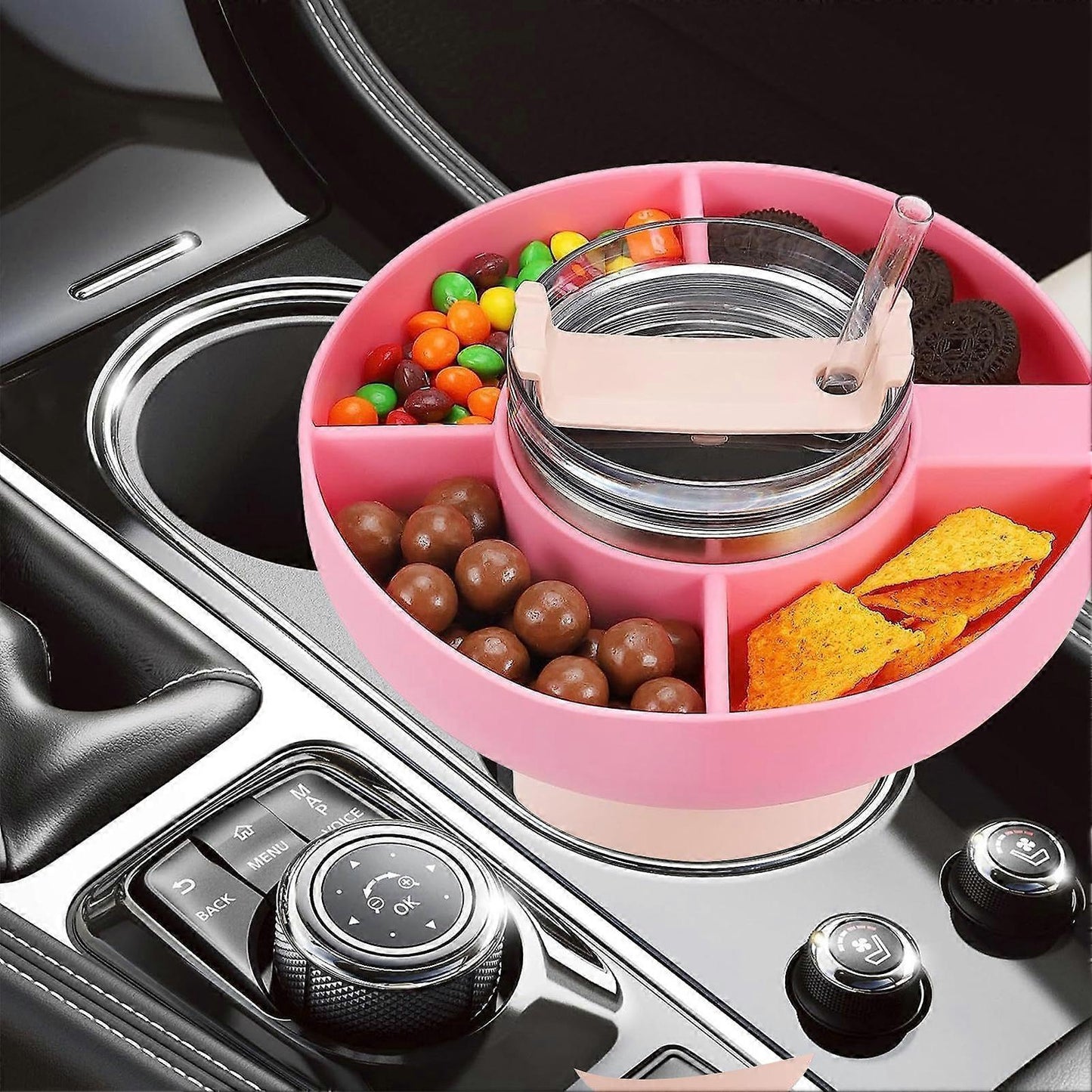 Snack Bowl For Stanley 40 oz Tumbler, Tumbler Snack Bowl Compatible With Stanley Cup 40 oz, Reusable Snack Ring For Stanley Cup Accessories