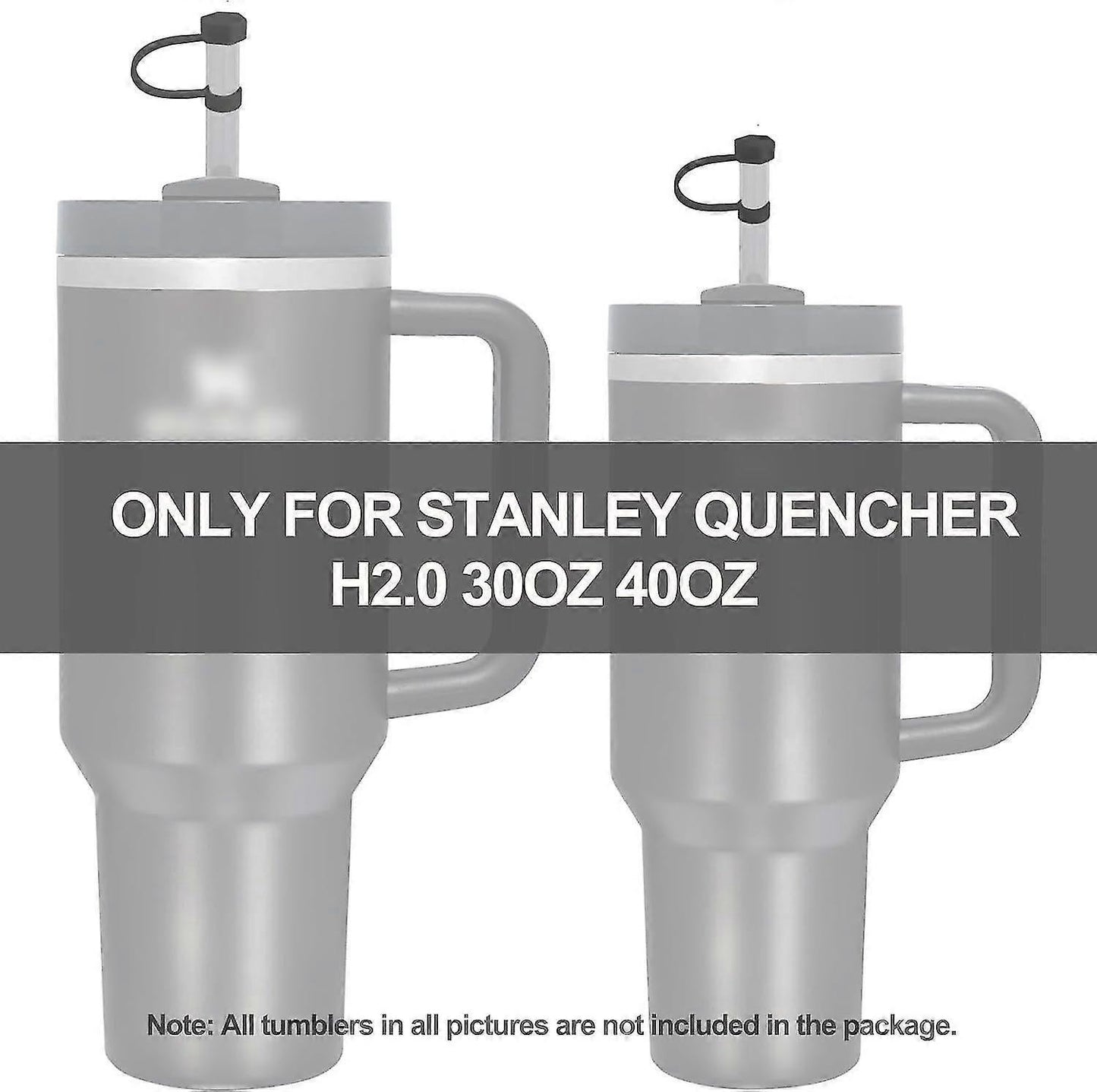 Spill Stopper For Stanley Cup 2.0 30oz & 40oz Set Of 4, Silicone Leak Proof Stopper For Stanley Tumbler, Cup Accessories Includes Straw Cover