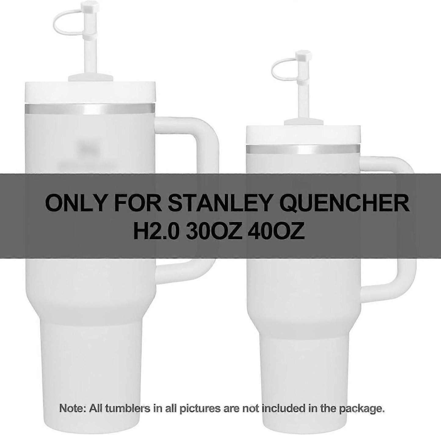 Spill Stopper For Stanley Cup 2.0 30oz & 40oz Set Of 4, Silicone Leak Proof Stopper For Stanley Tumbler, Cup Accessories Includes Straw Cover