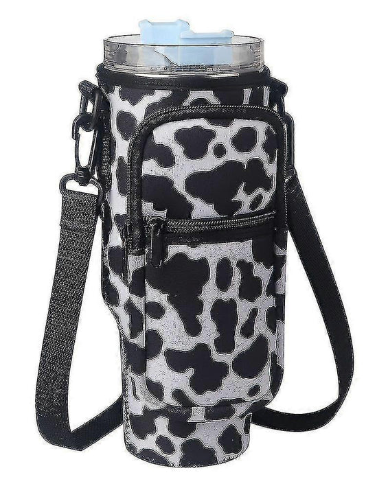 Water Bottle Carrier Bag For Stanley 40oz Tumbler, Water Bottle Holder With Strap Pouch & Phone Pocket For Stanley Cup Accessories