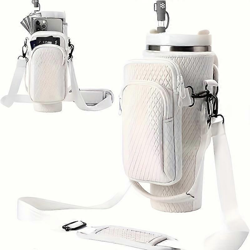 Water Bottle Holder For Stanley 40oz Tumbler With Sling, Adjustable Shoulder Strap Straw Cover For Stanley Cup Accessories
