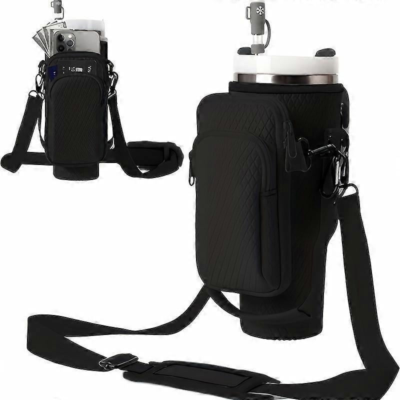 Water Bottle Holder For Stanley 40oz Tumbler With Sling, Adjustable Shoulder Strap Straw Cover For Stanley Cup Accessories