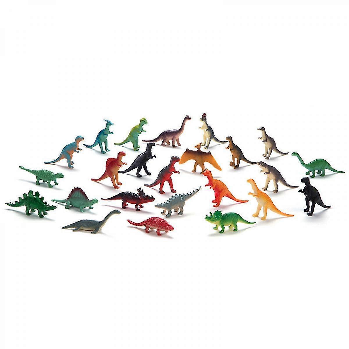 24pcs Mini Dinosaur Figures And Dinosaur Skeletons, Plastic Dinosaurs Assorted Dinosaur Cake Toppers For Girls Boys Ages 3 and up