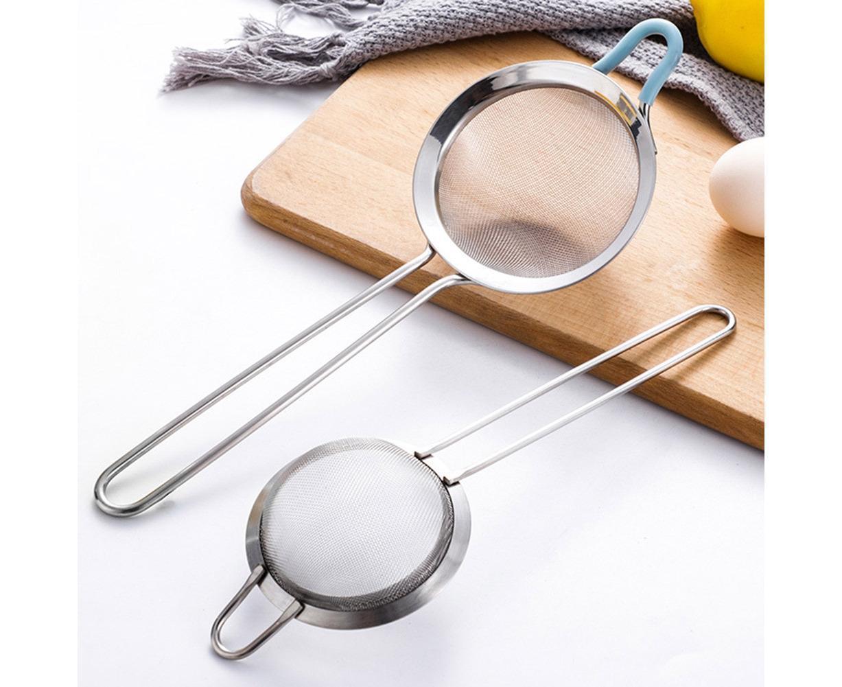 Stainless Steel Flour Sieve Sifter Screen Mesh Strainer Colander Kitchen Tool-3