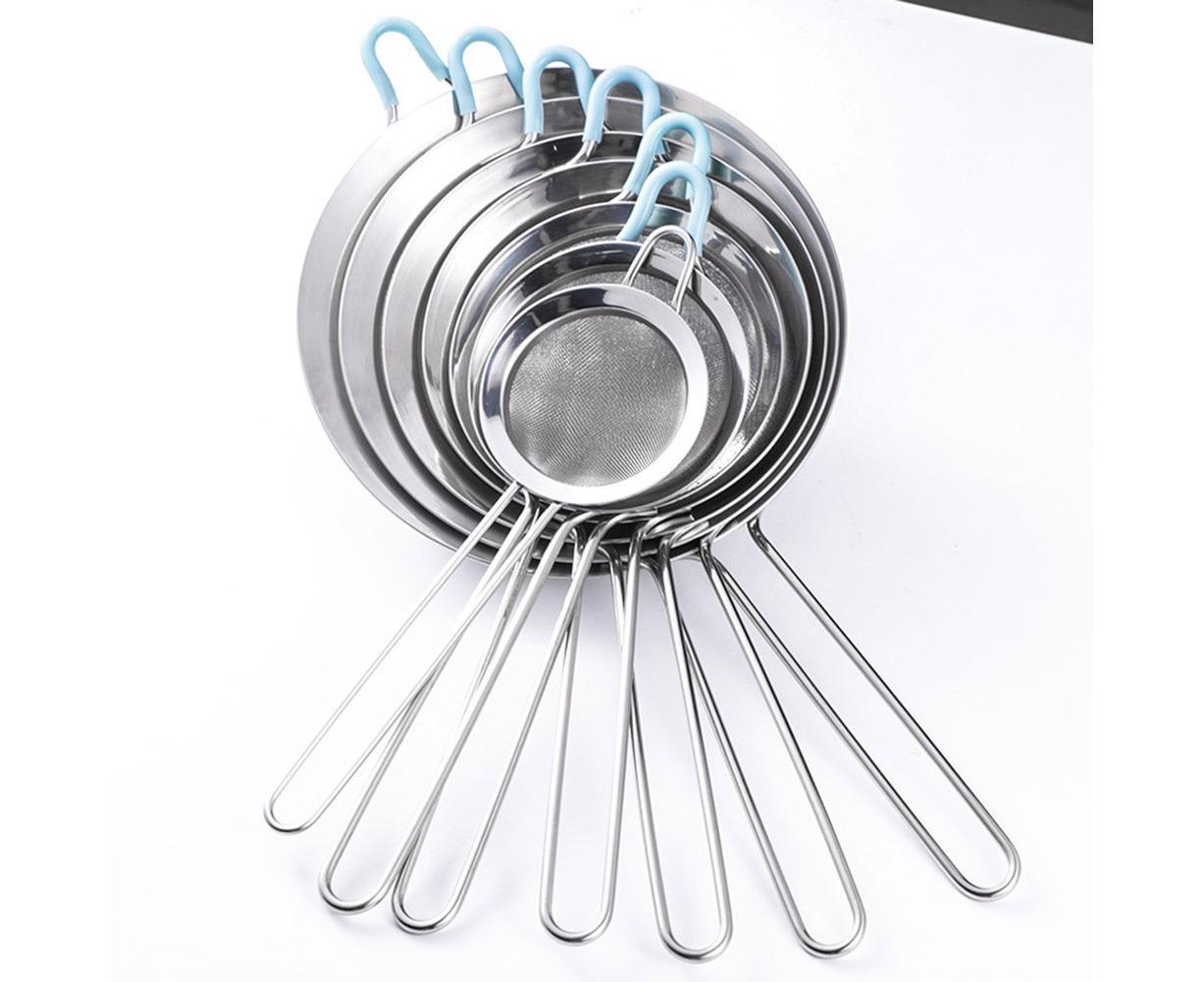 Stainless Steel Flour Sieve Sifter Screen Mesh Strainer Colander Kitchen Tool-3