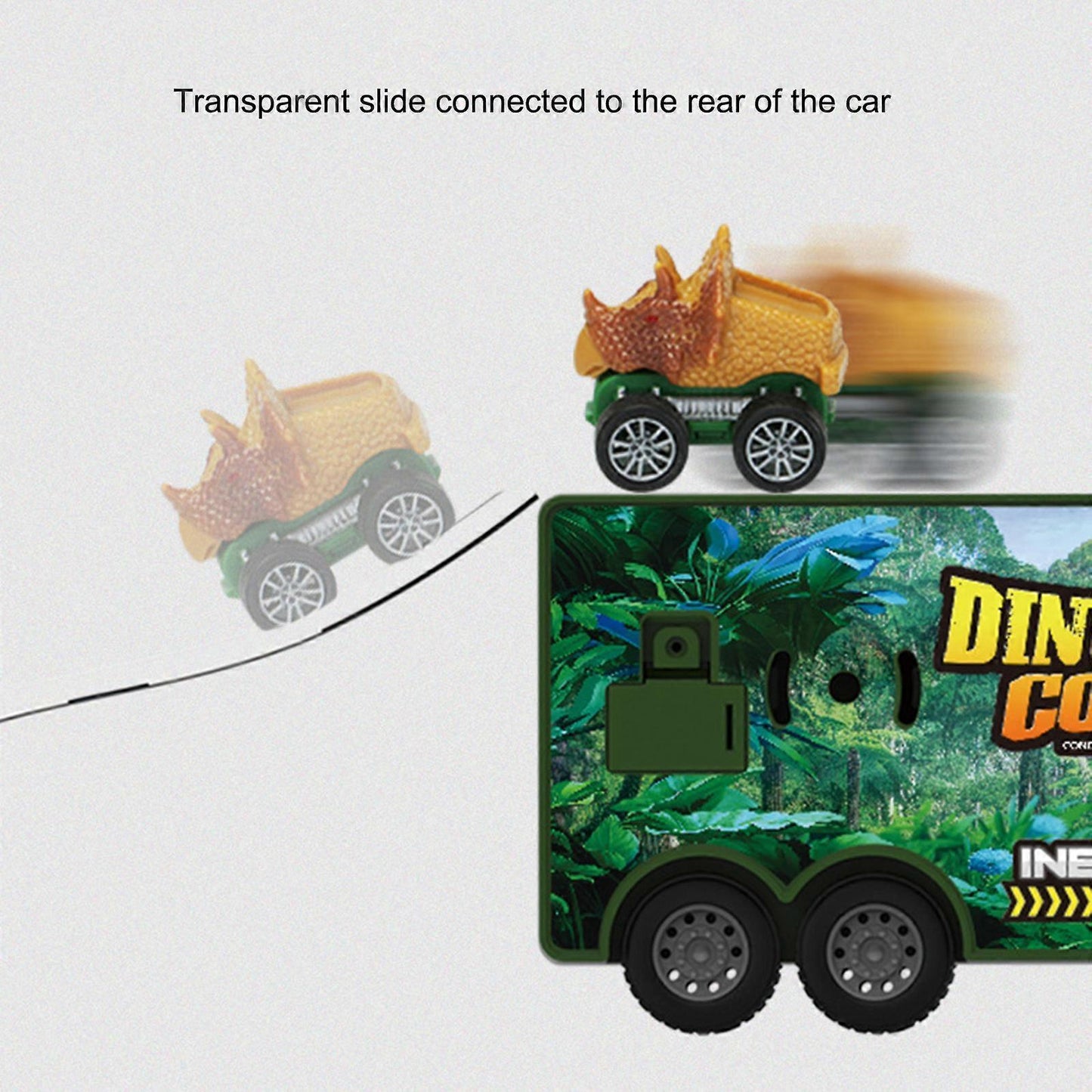 Dinosaur Truck Carrier Dinosaur Toy for Boys, Dinosaur Playset for Boys Age 3 & Up with More Dinosaur Figures