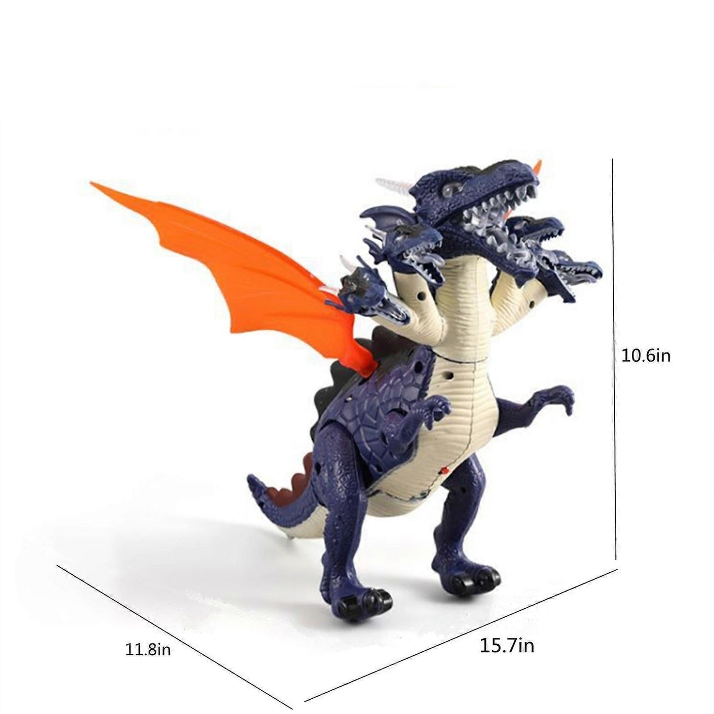 Electric Dinosaur With Five Heads, Walking Dinosaur, Dinosaur Robot, With Realistic Dinosaur, Moves While Making Roaring Sound