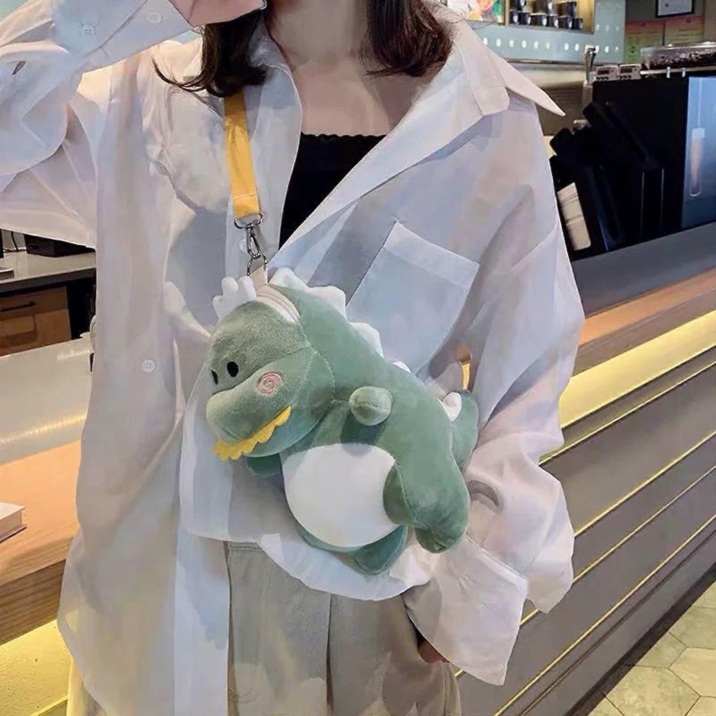 Dinosaur Plush Kawaii Plush Stuffed Dinosaur Plush Shoulder Bag With Dinosaur