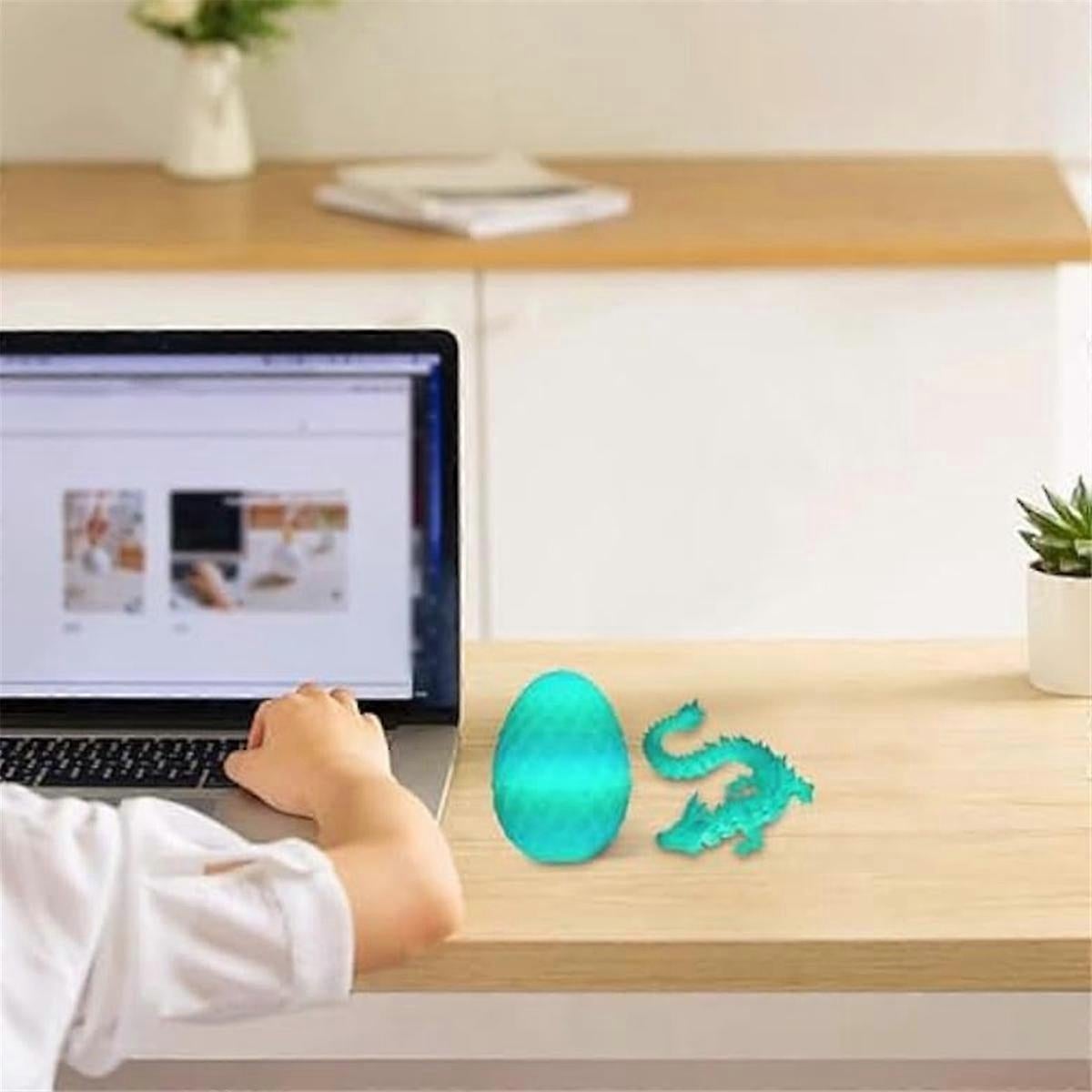 3D Printed Dragon Egg,Mystery Crystal Dragon Egg Surprise,Articulated Crystal Dragon Eggs with Dragon Inside