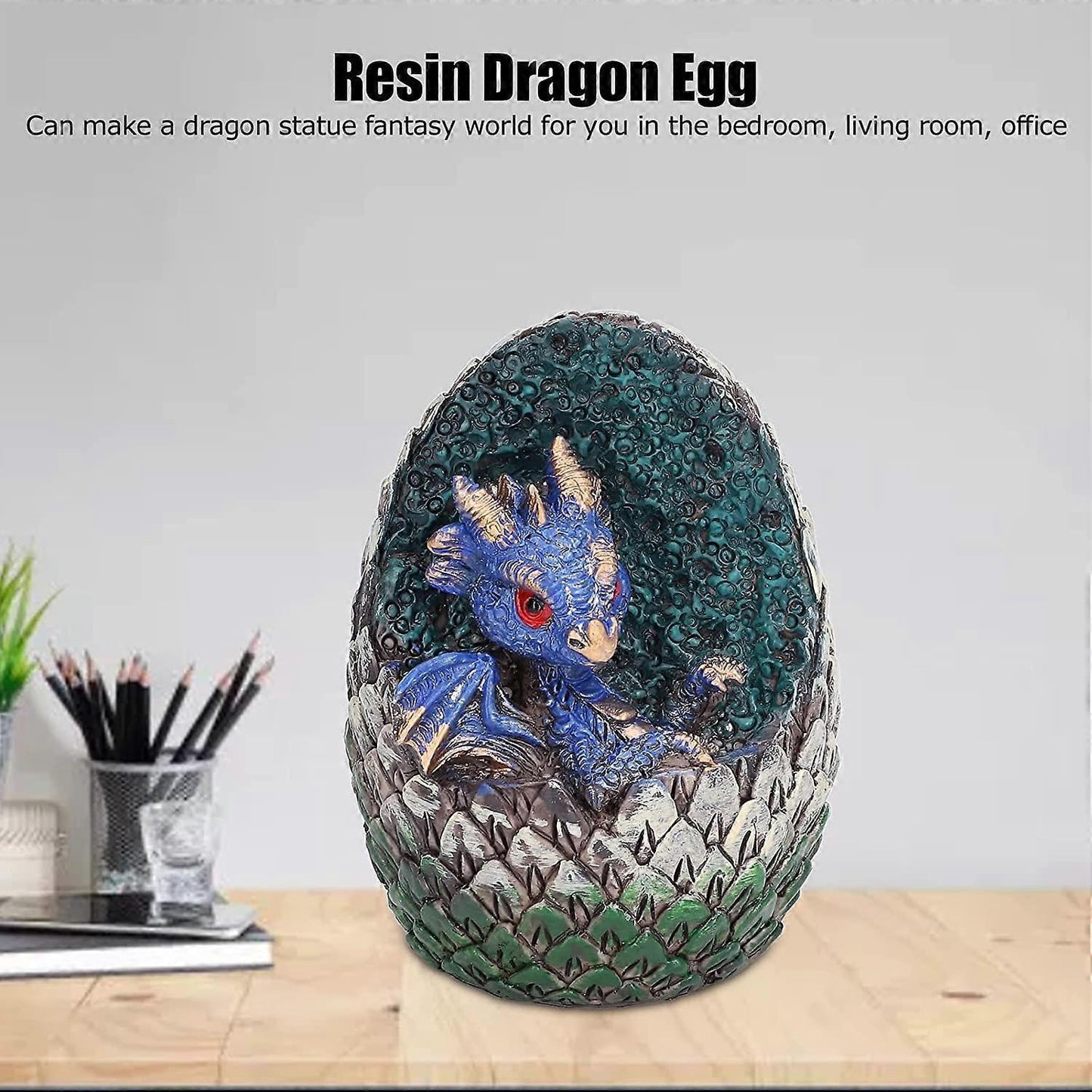 Dragon Egg, Dragon Egg Ornament, Desktop Ornament, Home Decorations, Dragon Birthday Party Supplies, Decorative Interesting Dragon Egg (Blue)