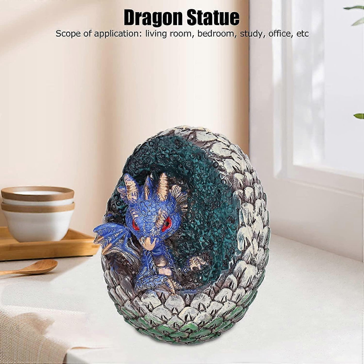 Dragon Egg, Dragon Egg Ornament, Desktop Ornament, Home Decorations, Dragon Birthday Party Supplies, Decorative Interesting Dragon Egg (Blue)