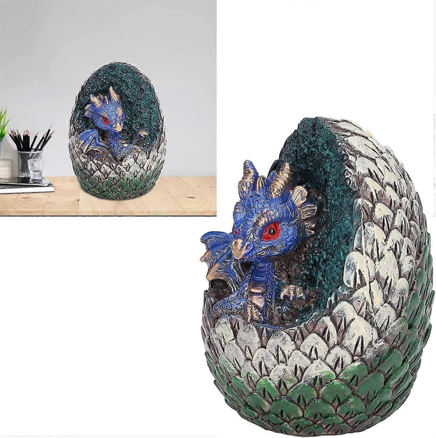 Dragon Egg, Dragon Egg Ornament, Desktop Ornament, Home Decorations, Dragon Birthday Party Supplies, Decorative Interesting Dragon Egg (Blue)