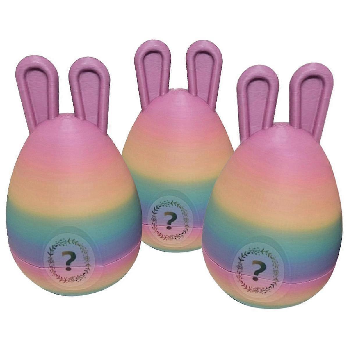 A Easter Bunny Ear Eggs with Dragon, 3D Printed Dragon Egg,Crystal Dragon ,Full Articulated Dragon in Egg